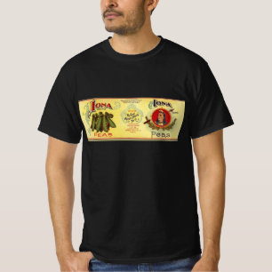Vintage-Gemüse-Dosenetiketten-Kunst, Iona-Marke Er T-Shirt