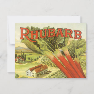 Vintage-Gemüse-Dosenetiketten-Kunst, Rhabarberfarm
