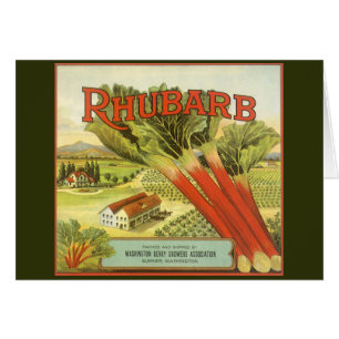 Vintage-Gemüse-Dosenetiketten-Kunst, Rhubarb Farm