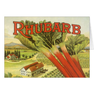Vintage-Gemüse-Dosenetiketten-Kunst, Rhubarb Farm