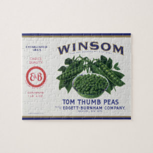Vintage-Gemüse-Dosenetiketten-Kunst, Winsom Erbsen Puzzle