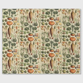 Vintage Gemüsemöglichkeiten von Adolphe Millot Geschenkpapier (Flach)