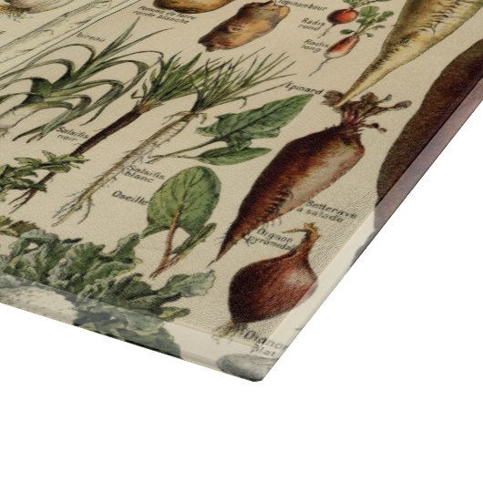 Vintage Gemüsemöglichkeiten von Adolphe Millot Schneidebrett (Ecke)