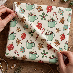 Vintage-gemütliche Weihnachtsdekorationen - Gesche Geschenkpapier