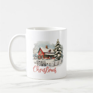 Vintage gemütliche Weihnachtsszene auf einem Bauer Kaffeetasse