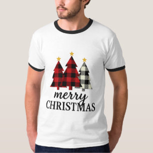 Vintage gemütlicher frohe Weihnachten Karo Baum sa T-Shirt