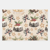 Vintage Gemütliches Weihnachten Geschenkpapier Set (Vorderseite 3)