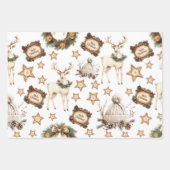 Vintage Gemütliches Weihnachten Geschenkpapier Set (Vorderseite)