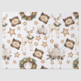 Vintage Gemütliches Weihnachten Seidenpapier