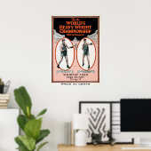 Vintage Gene Tunney vs Jack Dempsey Poster (Heimbüro)