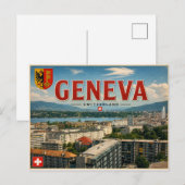 Vintage Genf - Schweiz Postkarte (Vorne/Hinten)