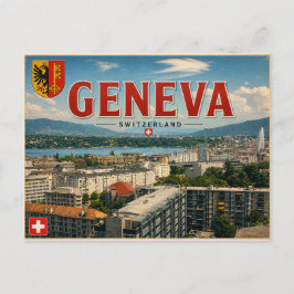 Vintage Genf - Schweiz Postkarte