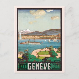 Vintage Genfer Schweiz Postkarte