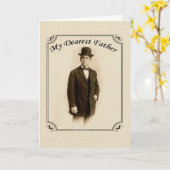 Vintage Gentleman Vatertagskarte Karte (Gelbe Blume)