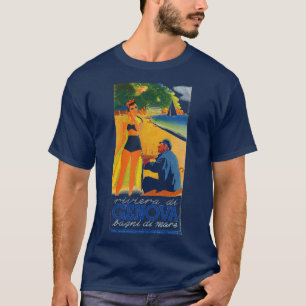 Vintage Genua Italien Tourismus T-Shirt