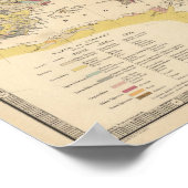 Vintage geologische Karte Europas (1856) Poster (Ecke)