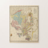Vintage geologische Karte Europas (1856) Puzzle (Vertikal)