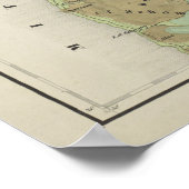 Vintage geologische Karte Libanons (1842) Poster (Ecke)