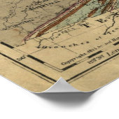 Vintage geologische Karte Virginias (1874) Poster (Ecke)