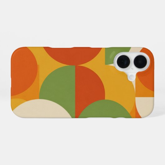 Vintage Geometric Composition iPhone 16 Hülle (Rückseite (Horizontal))