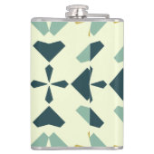 Vintage Geometric Pattern Flachmann (Rückseite)