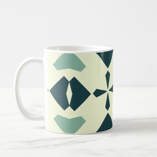 Vintage Geometric Pattern Kaffeetasse (Links)