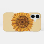 Vintage Geometric Sunflowers iPhone 16 Hülle (Rückseite (Horizontal))