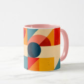 Vintage Geometric Symphony Tasse (VorderseiteRechts)