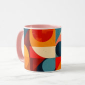 Vintage Geometric Symphony Tasse (Vorderseite Links)