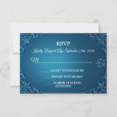 Vintage Geometric Teal Turquoise Party RSVP Card Karte (Vorderseite)
