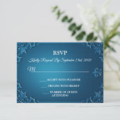 Vintage Geometric Teal Turquoise Party RSVP Card Karte (Stehend Vorderseite)