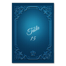 Vintage Geometric Teal Turquoise Wedding Party Tischnummer