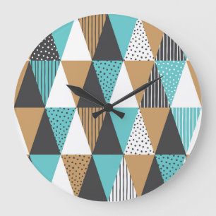 Vintage-Geometrie: Abstrakte Illustration. Große Wanduhr