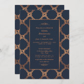 Vintage Geometrie, Art-Deco-Jubiläum Einladung (Vorne/Hinten)