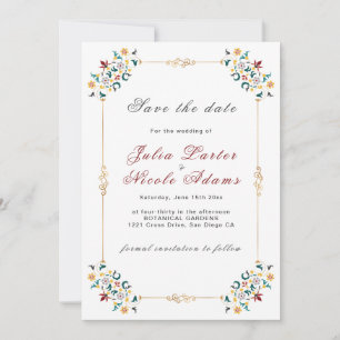Vintage-Geometrie Intrigenes klassisches Motiv Hoc Save The Date