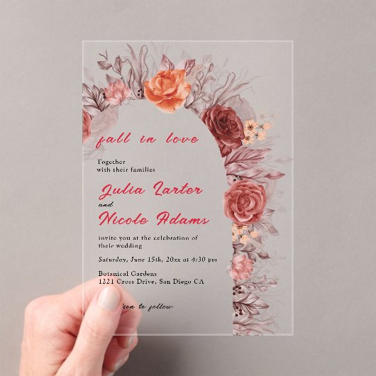 Vintage Geometrie — Klassische Motif Hochzeit Acryleinladungen (Insitu (Handheld))