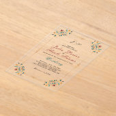 Vintage Geometrie — Klassische Motif Hochzeit Acryleinladungen (Ablage )