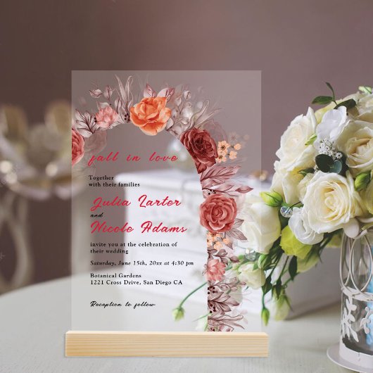 Vintage Geometrie — Klassische Motif Hochzeit Acryleinladungen