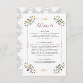 Vintage Geometrie — Klassische Motif Hochzeit Begleitkarte (Vorne/Hinten)