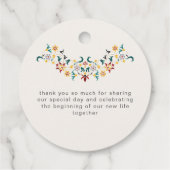 Vintage Geometrie — Klassische Motif Hochzeit Geschenkanhänger (Rückseite)