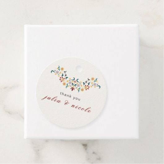 Vintage Geometrie — Klassische Motif Hochzeit Geschenkanhänger (Beispiel)