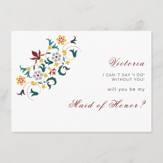 Vintage Geometrie — Klassische Motif Hochzeit Menükarte (Vorderseite)