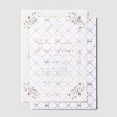 Vintage Geometrie — Klassische Motif Hochzeit Pergament Einladungen (Versetzt (Einladung))