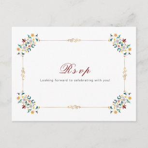 Vintage Geometrie — Klassische Motif Hochzeit Postkarte