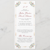 Vintage Geometrie — Klassische Motif Hochzeit Programm (Vorderseite)