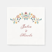 Vintage Geometrie — Klassische Motif Hochzeit Serviette (Vorderseite)