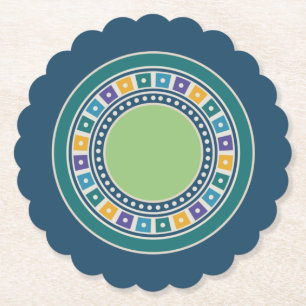 Vintage-Geometrie-Muster-Unterleger Untersetzer