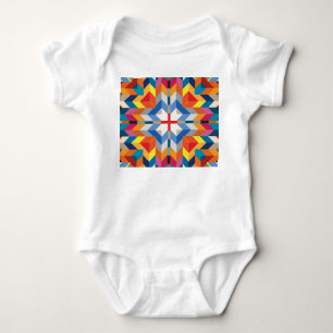 Vintage Geometrisch: Skandinavische Farbblöcke Baby Strampler