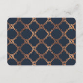 Vintage geometrische Art Deco Gatsby Hochzeitdetai Begleitkarte (Rückseite)