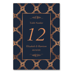 Vintage geometrische Art Deco Gatsby Wedding Numbe Tischnummer